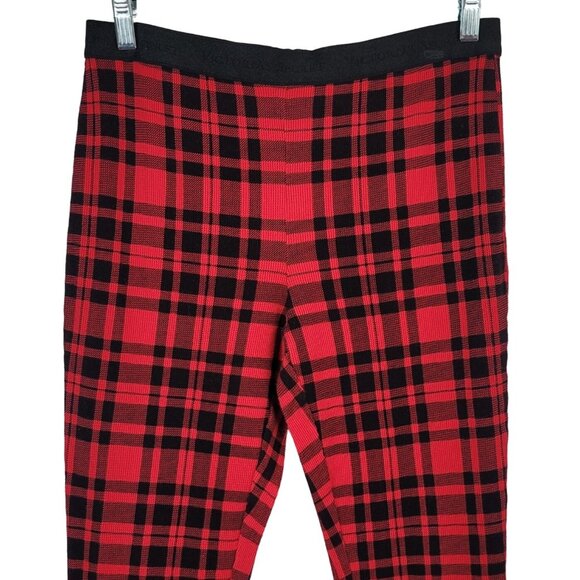 Victoria's Secret Plaid Pajama Set Red Black Medium Long Pants Thermal Waffle - Picture 8 of 15